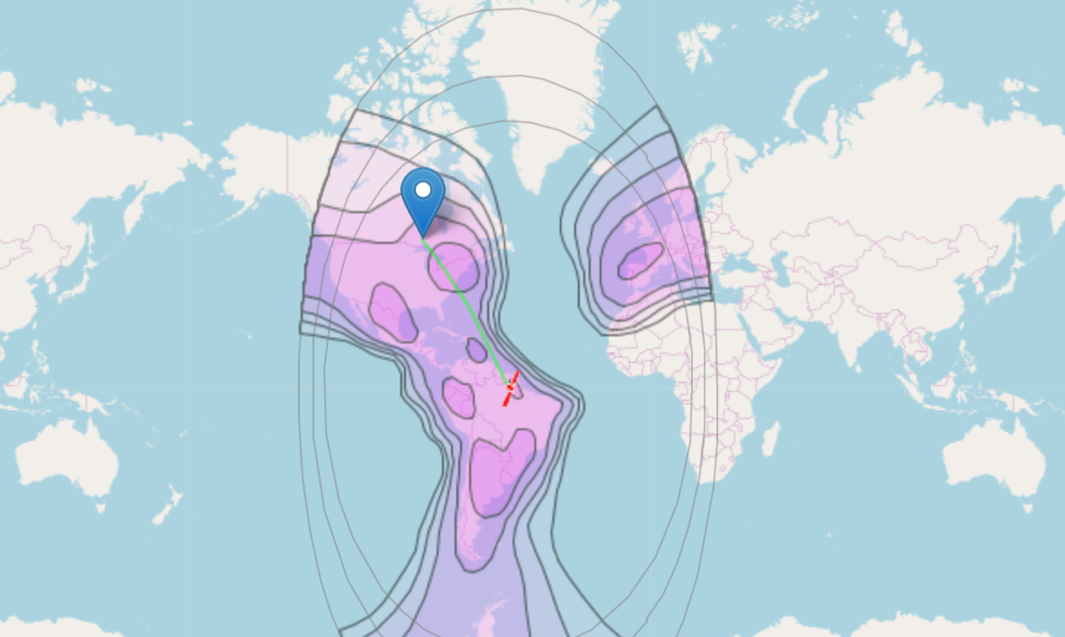 A close up of a map