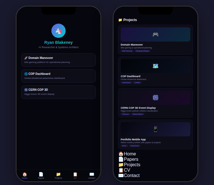 React Native Portfolio App
